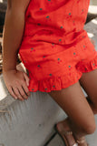 Very Cherry Frill Shorts- Cherry SS22
