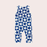 Super Stars Sleeveless Romper- Blue Stars SS22