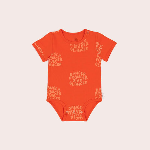 Star Glancer Short Sleeve Bodysuit- Fizzy Red SS22