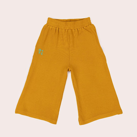 OTC Mustard Rib Wide Leg Culottes- Mustard SS22