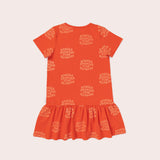 Star Glancer Drop Waist Dress- Fizzy Red SS22