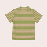 Retro Stripe Mock Neck Tee- Retro SS22
