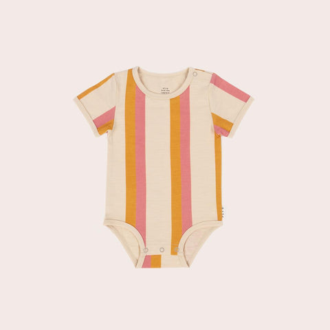 Candy Stripe Short Sleeve Bodysuit- Candy Stripe SS22