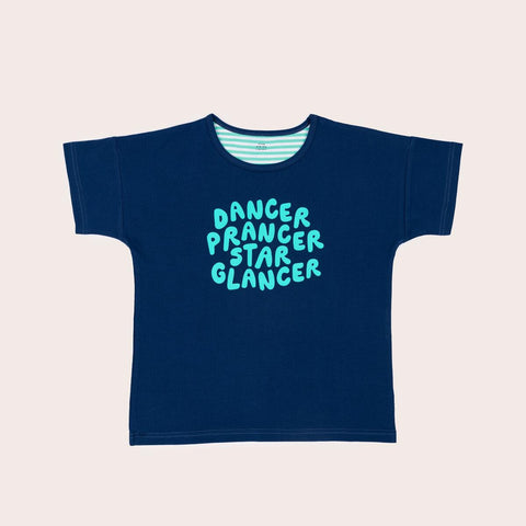 Navy Prancer Dancer Star Glancer Relaxed Fit Tee- Navy SS22