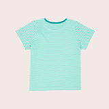 Stripe Cherry Good Friends Tee- Bayberry SS22