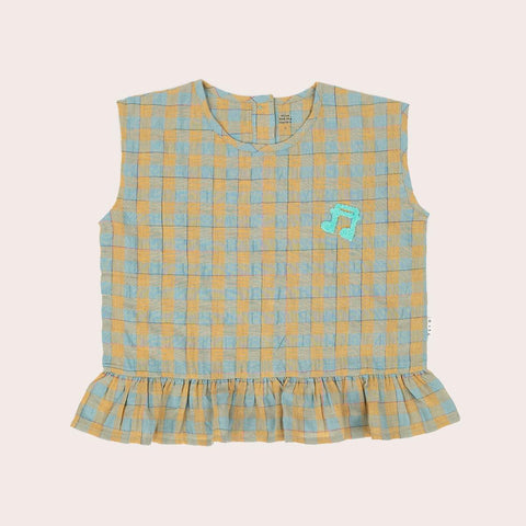 Disco Boxy Singlet- Neon Gingham SS22
