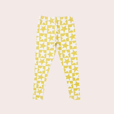 Yellow Super Stars Leggings- Yellow SS22