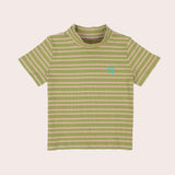 Retro Stripe Mock Neck Tee- Retro SS22