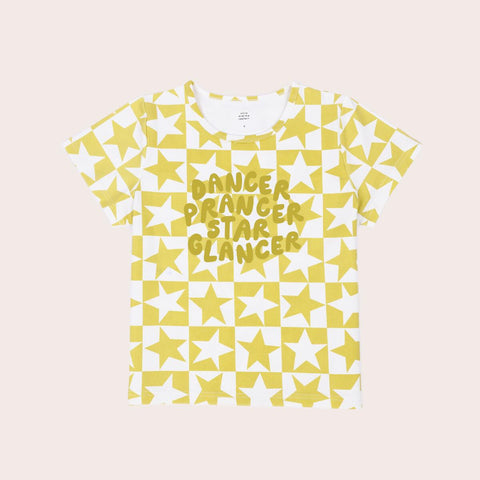 Yellow Prancer Dancer Star Glancer Tee- Yellow SS22