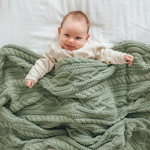 Mint Reilly Baby Blanket
