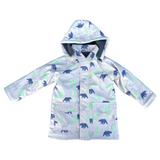 Bear Print Colour Change Sherpa Lined Raincoat Tapioca AW24