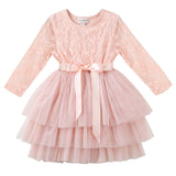 My First Lace Tutu L/S- Tea Rose AW24