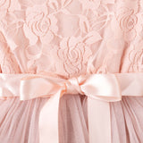 My First Lace Tutu L/S- Tea Rose AW24