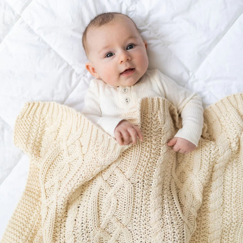 Natural Reilly Baby Blanket
