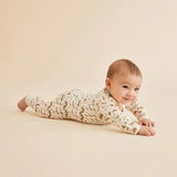 Hello World Organic Zipsuit with feet AW23
