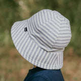Boys Toddler Bucket Sun Hat- Grey Stripe SS23