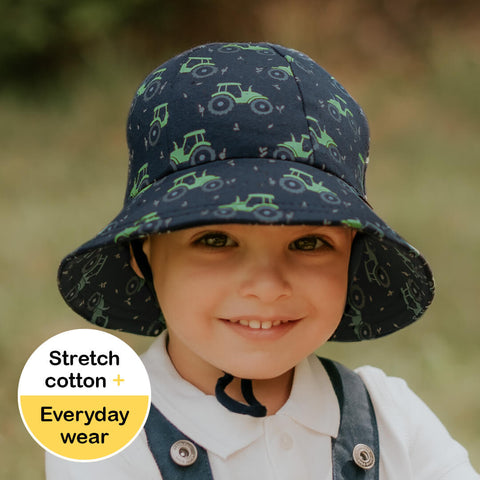 Boys Toddler Bucket Sun Hat- Tractor SS23