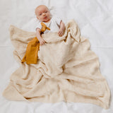 Natural Freya Baby Blanket