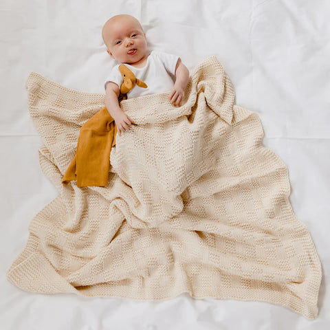 Natural Freya Baby Blanket