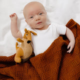 Rust Freya Baby Blanket