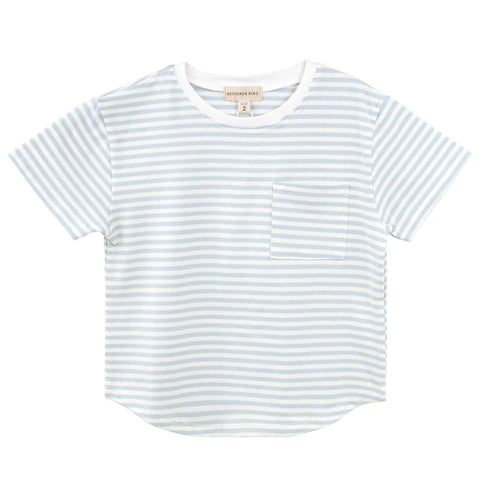 HARVEY S/S STRIPE T-SHIRT - ICE BLUE SS24