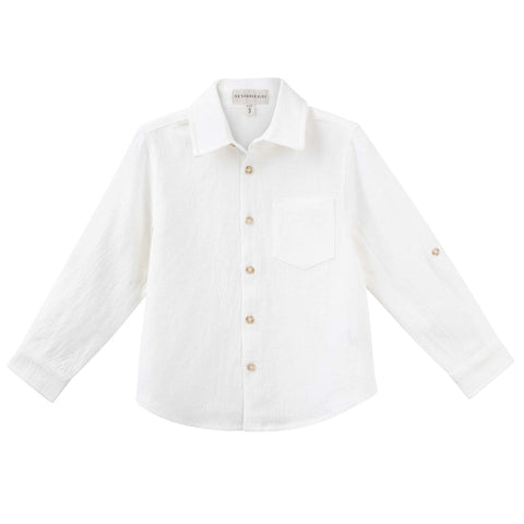 ARCHIE L/S BUTTON SHIRT - IVORY SS24