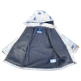 Bear Print Colour Change Sherpa Lined Raincoat Tapioca AW24