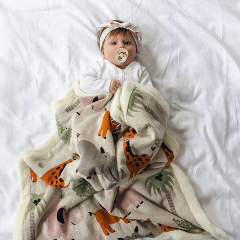 Jungle Safari sherpa Blanket
