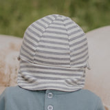 Boys Legionnaire Flap Sun Hat-Grey Stripe SS23