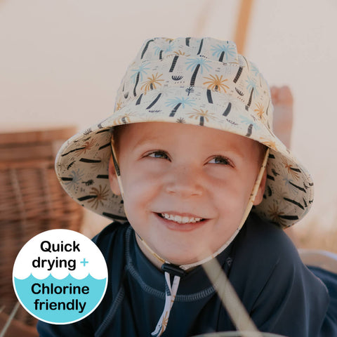 Boys Kids Classic Swim Bucket Hat- Palm SS23
