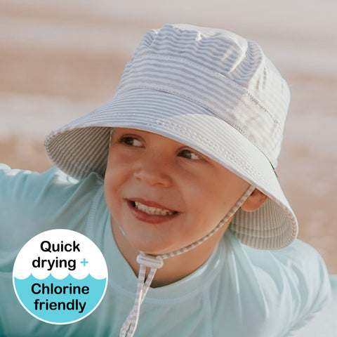 Boys Kids Classic Swim Bucket Hat- Stripe SS23