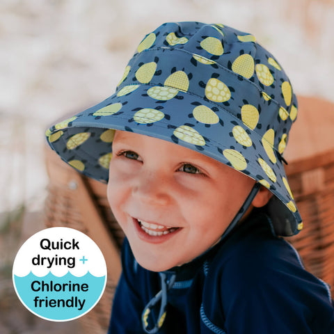 Boys Kids Classic Swim Bucket Hat- Turtle SS23