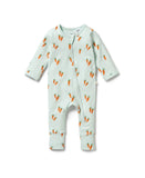 Cute Carrots Organic Zipsuit with feet AW24