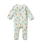 Cute Carrots Organic Zipsuit with feet AW24
