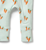 Cute Carrots Organic Zipsuit with feet AW24