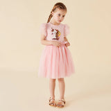 Unicorn Sequin S/S Tutu Dress- Pink SS23