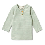 Deep Sea Organic Stripe Rib Henley Top AW23