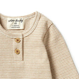 Spice Organic Stripe Rib Henley Top AW23