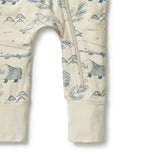 Arctic Blast Organic Zipsuit with feet AW23