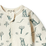 The Woods Organic Zipsuit with feet AW23