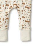 Hello World Organic Zipsuit with feet AW23