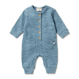 Bluestone Organic Waffle Pocket Growsuit AW23