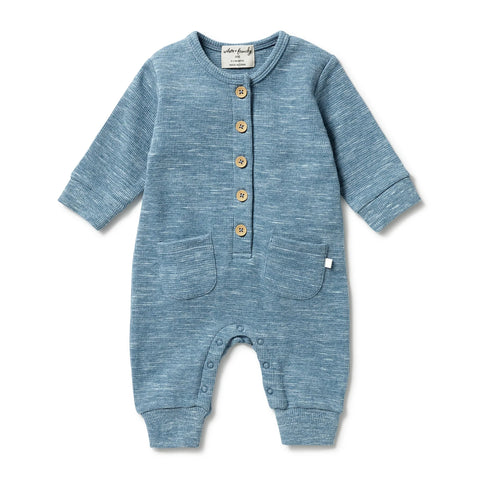 Bluestone Organic Waffle Pocket Growsuit AW23