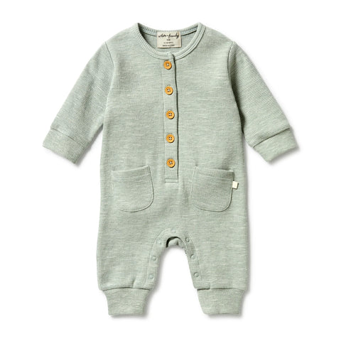 Sage Organic Waffle Pocket Growsuit AW23