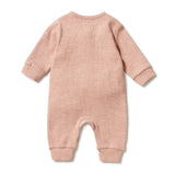 Peach Organic Waffle Pocket Growsuit AW23