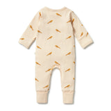 Tweet Tweet Organic Rib Zipsuit with feet AW23