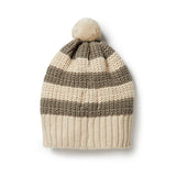 Dark Ivy Knitted Stripe Hat AW23