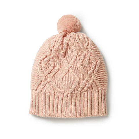 Rose Knitted Cable Hat AW23