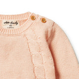 Blush Knitted Mini Cable Jumper AW23