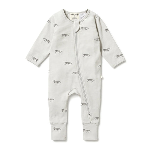 Mr Wolf Organic Zipsuit with feet AW23